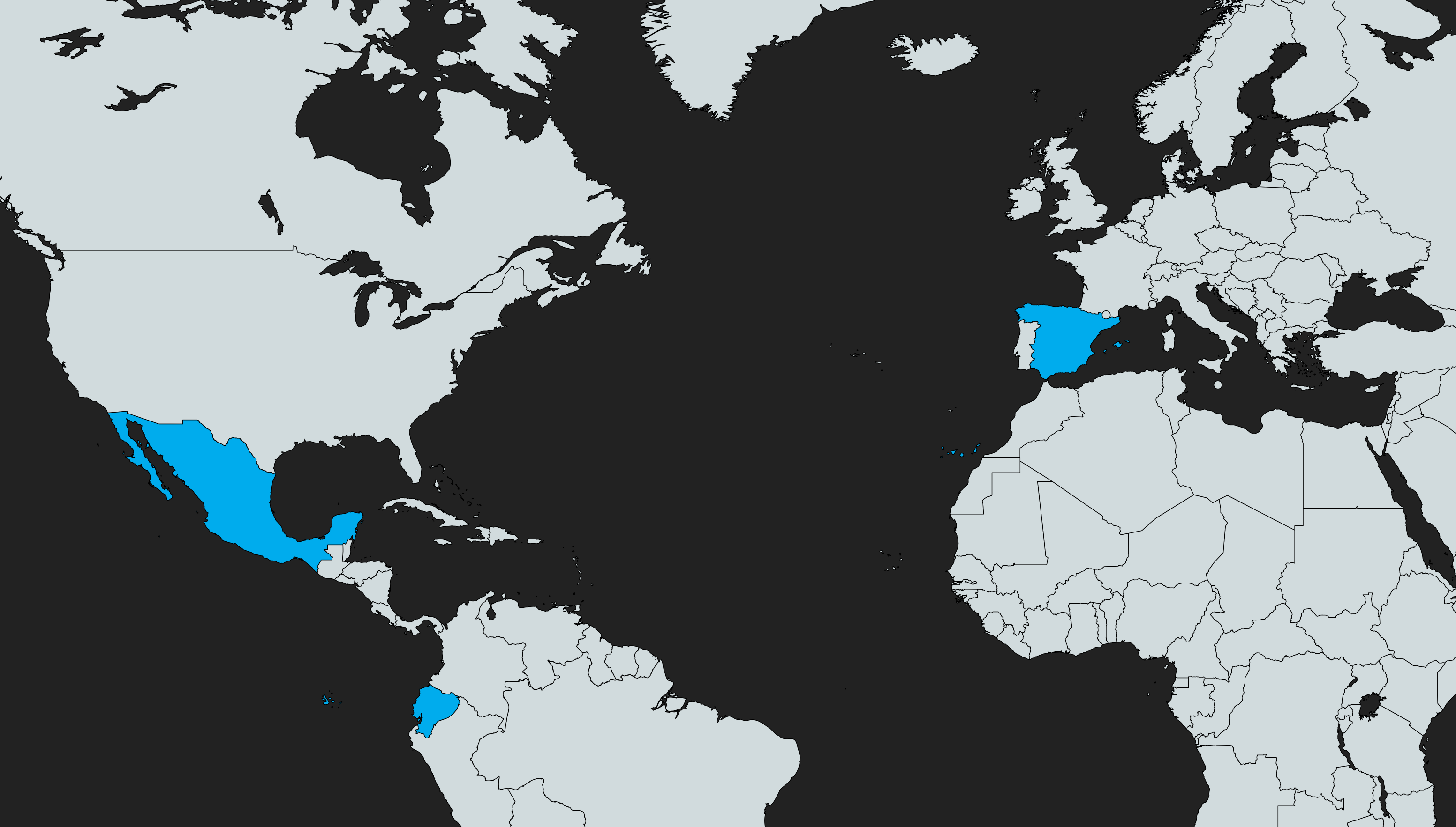 Mapa de presencia internacional